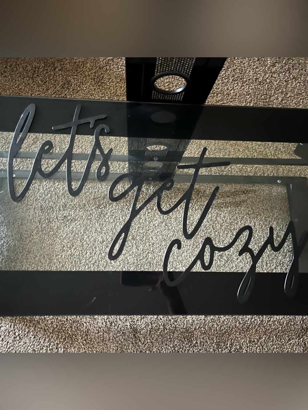 Modern Black Script Wall Art - Cozy Script Design